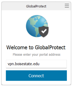 screenshot of global protect pop-up