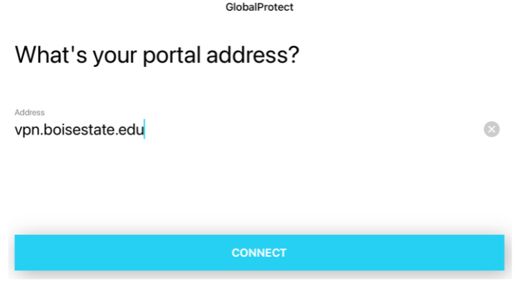 GlobalProtect iOS connection