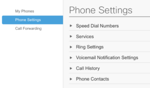 phone settings