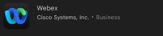 Webex download screen Play Store