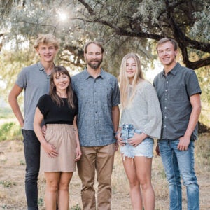 Laura Shoemaker with her family