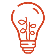 Lightbulb orange icon