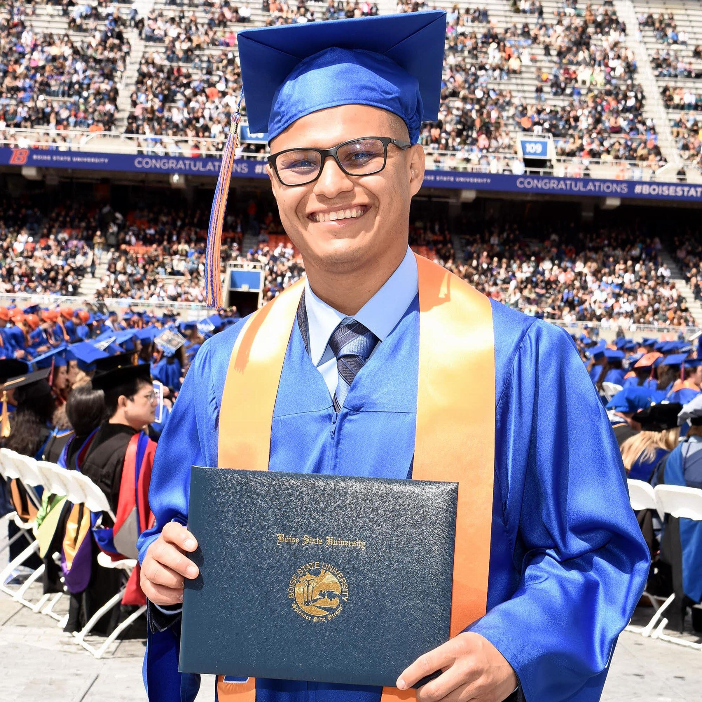 Kevin Herrera at his graduation for his Bachelor of Business Administration