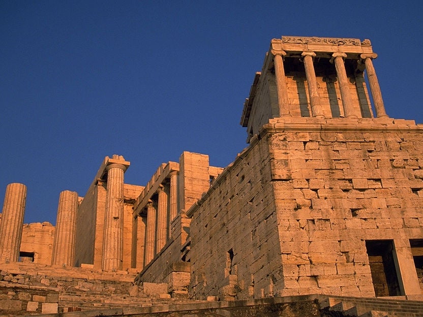 West end of the Acropolis in Athens as it looks today