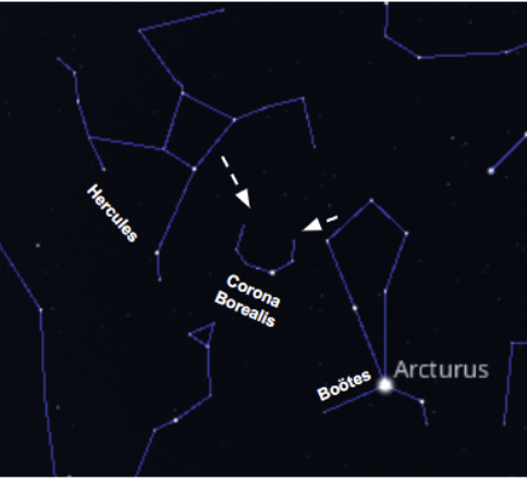 Photo of constellation Hercules, Corona Borealis, and Bootes