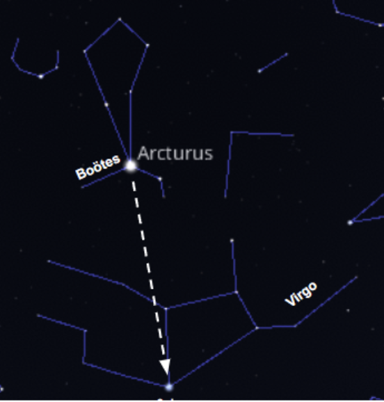 Photo constellation of Bootes, Virgo and Arcturus