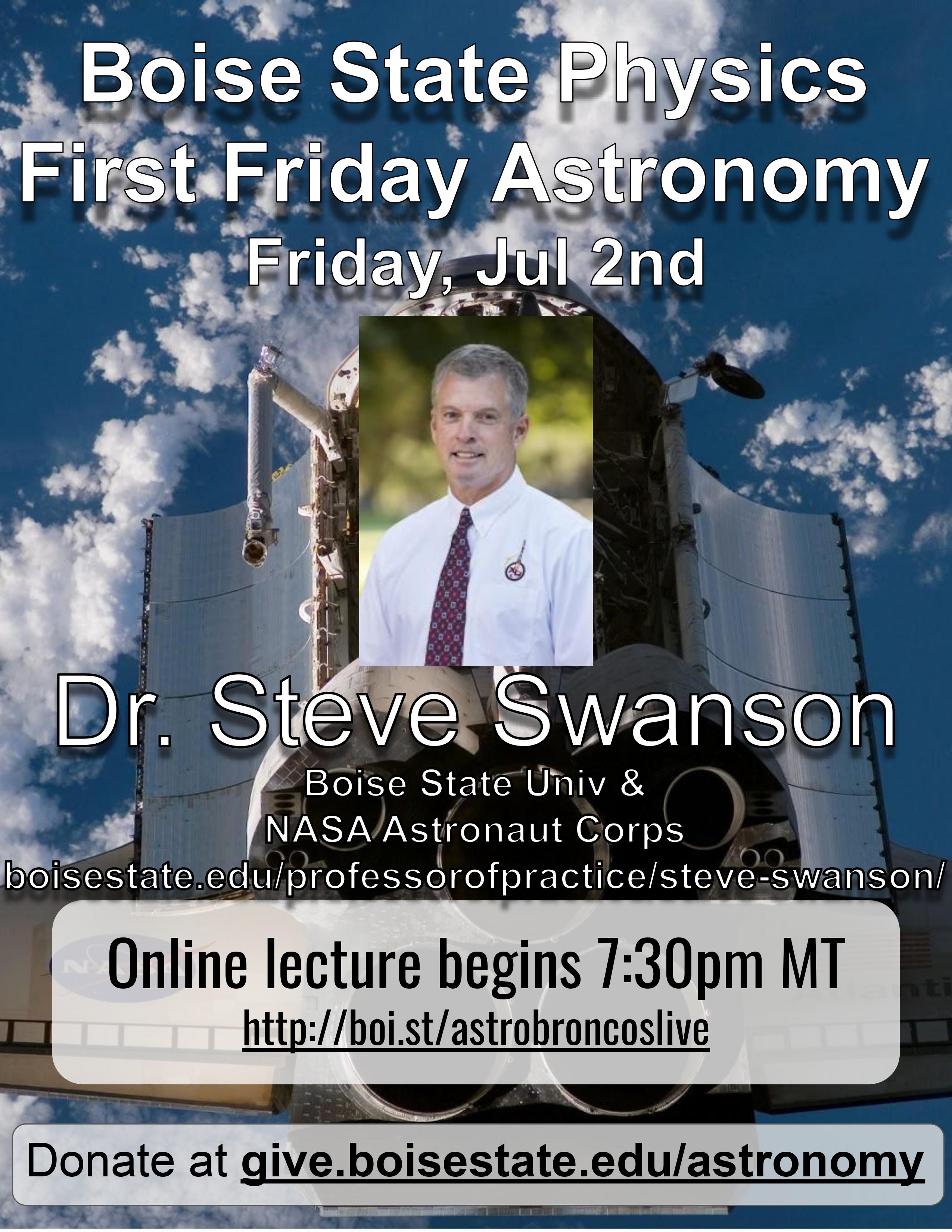 Flyer for First Friday Astronomy Event