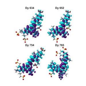 Calculated electron density difference maps (EDDMs) for Dy 634, 652, 754, and 765. 