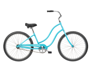 blue cruiser bicycle