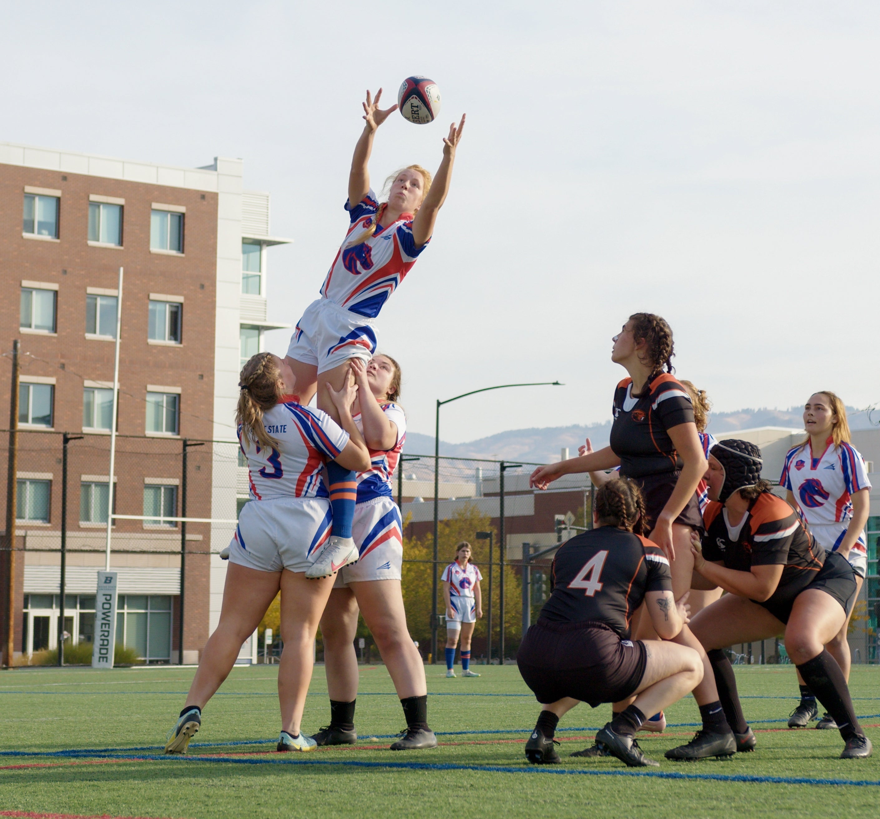 Rugby action shot Women's Rugby Game