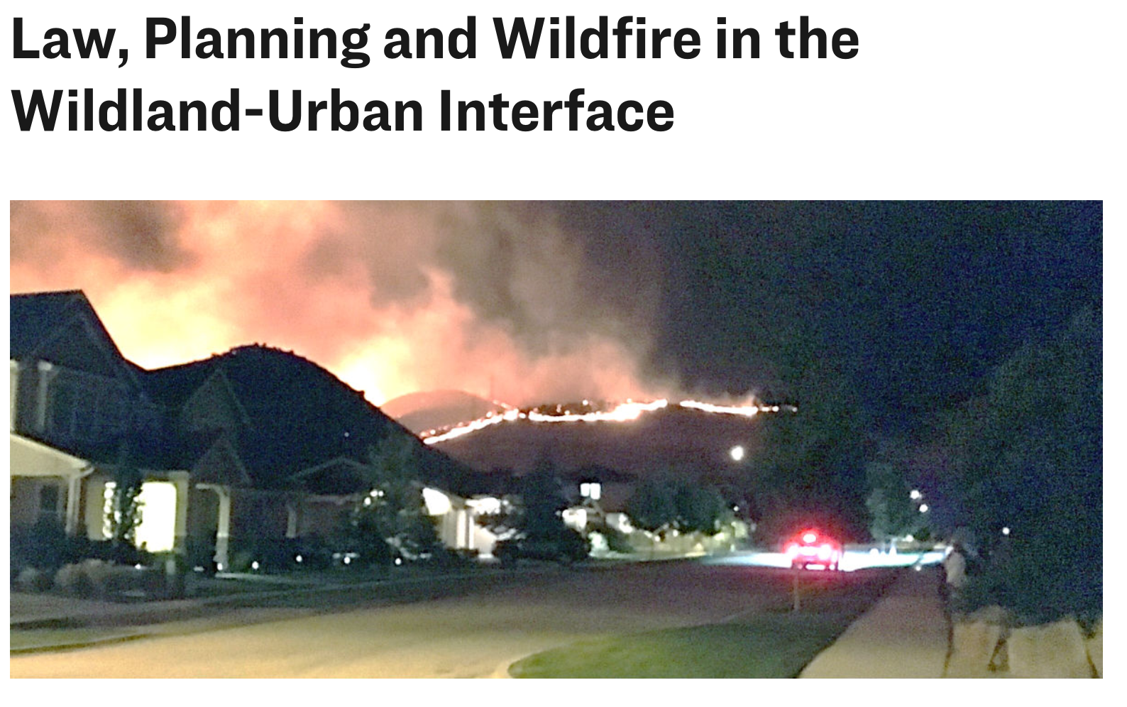 Photo of foothills wildfire