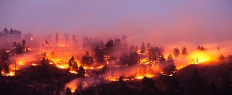 The image of the Rocky Mountain Wildfire.