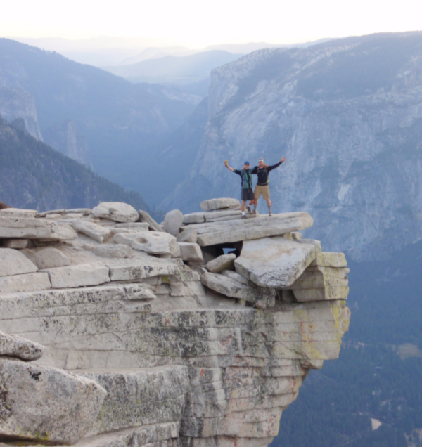 Mike Maxfield standing on a cliff