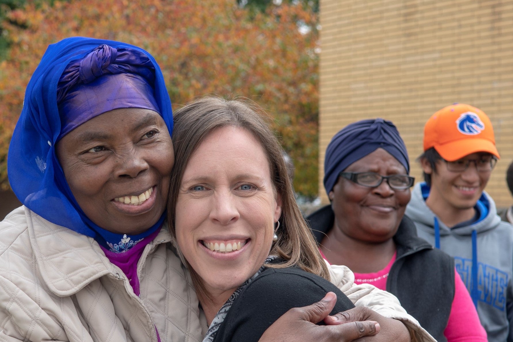 Casey Keck, faculty member, with Project SHINE participants