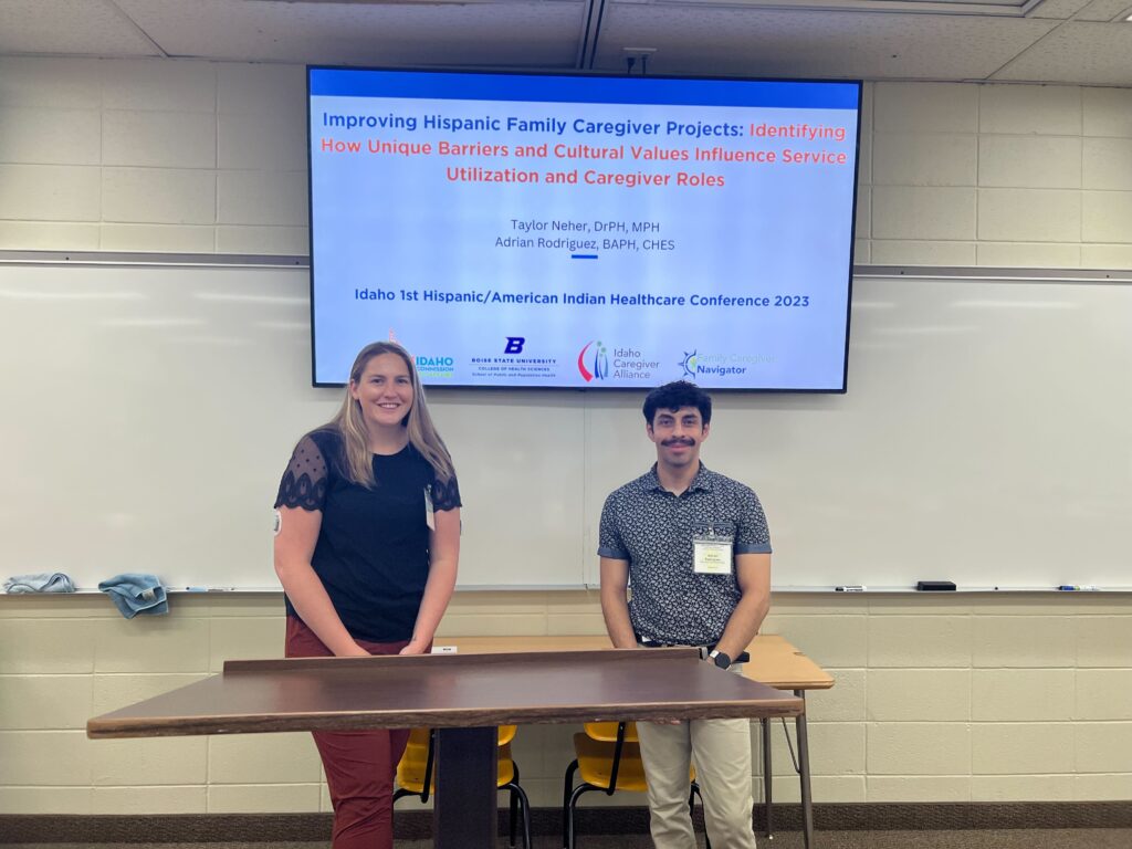 Assistant Professor Dr. Taylor Neher and graduate researcher Adrian Rodriguez