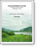 Lane Environmental Lecture Cecil D. Andrus Lecturer Transcript cover