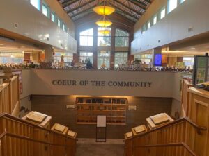 City Library with sign that says Coeur of the Community