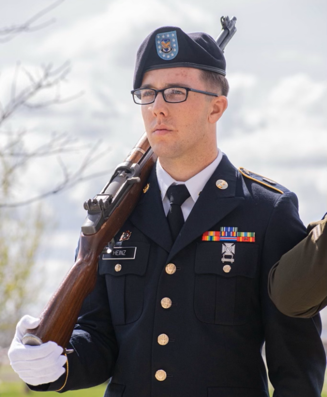 Heinz in his cadet uniform