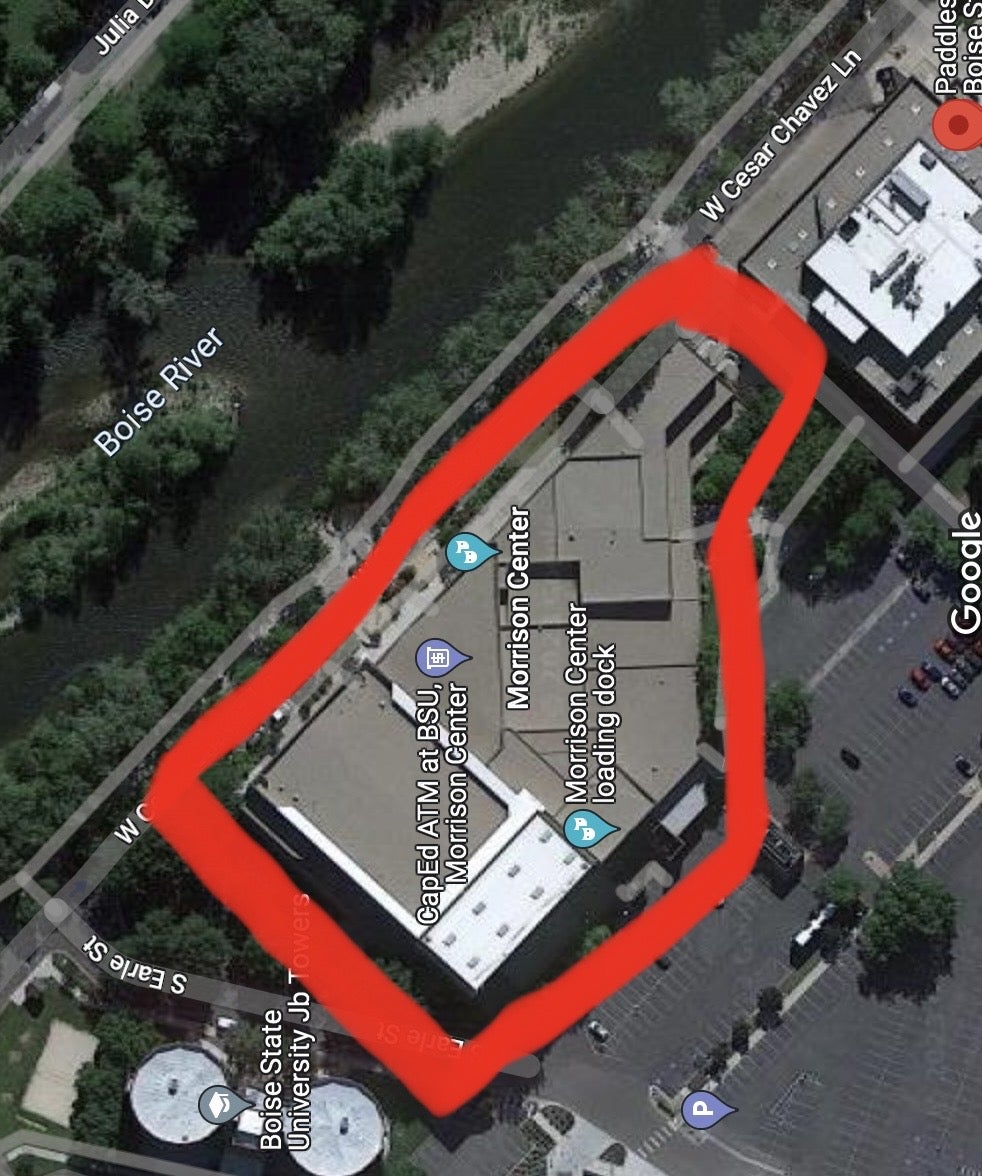 Morrison Center via Google Earth