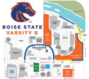 Varsity B Tailgate Location on a Map