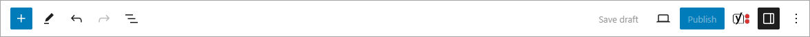 Block editor top toolbar