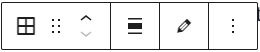 A toolbar with a grid icon and options to edit the card grid block.