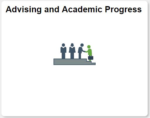 screenshot of advising and academic progress tile