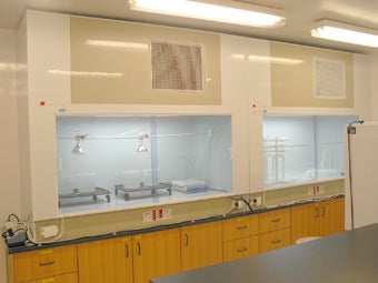 HEPA filtered flow hoods