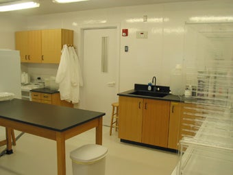 Reverse view of tracer isotope lab